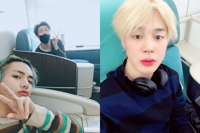 ‘그래미 어워드’ 가는 비행기 안에서 팬들에게 인사하는 방탄소년단