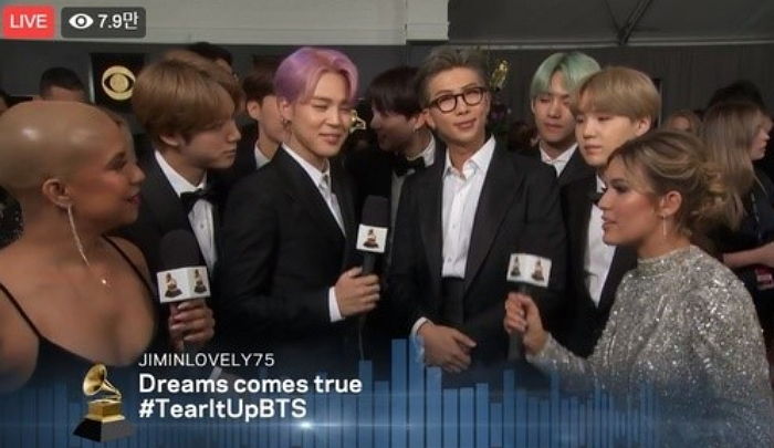 오늘(11일) ‘그래미 어워드’에서 방탄소년단이 공개한 컴백 계획