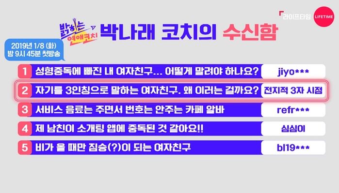 “자기를 ‘○○이’라고 부르는 애교 장인 여자친구 때문에 지쳐갑니다”
