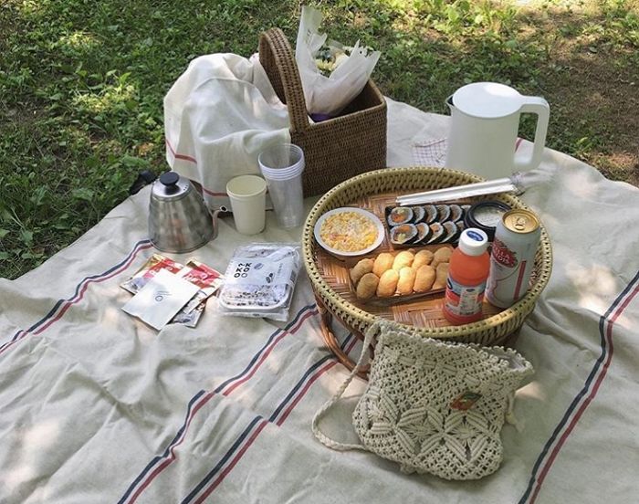 한 달 뒤 핑크빛 벚꽃 흩날리는 한강가면 볼 수 있는 ‘로맨틱’ 돗자리 풍경