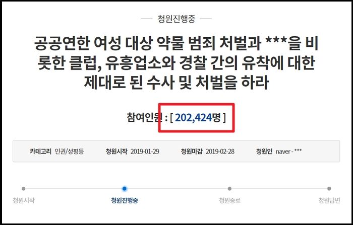 승리가 이사였던 ‘버닝썬 사건’ 국민청원, 20만 돌파