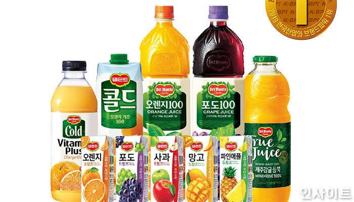델몬트주스, 21년 연속 ‘한국산업의 브랜드파워’ 주스 부문 1위 등극