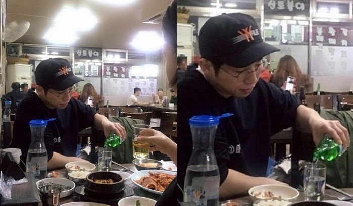 아내와 둘만의 술자리가 너무 행복해(?) ‘글라스’에 소주 부어먹는 유세윤