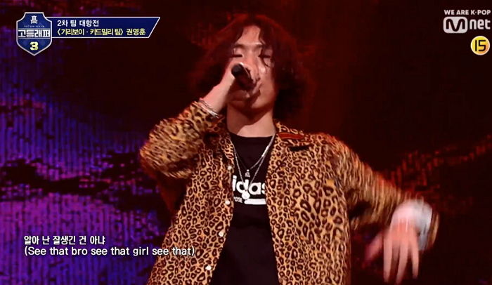 파격 퍼포먼스로 무대 씹어먹은 어제자 ‘고등래퍼 3’ 권영훈X기리보이