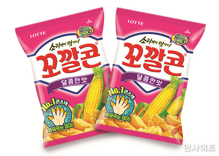 롯데제과, 분홍색 ‘꼬깔콘 달콤한 맛’ 20여년 만에 새롭게 선보인다