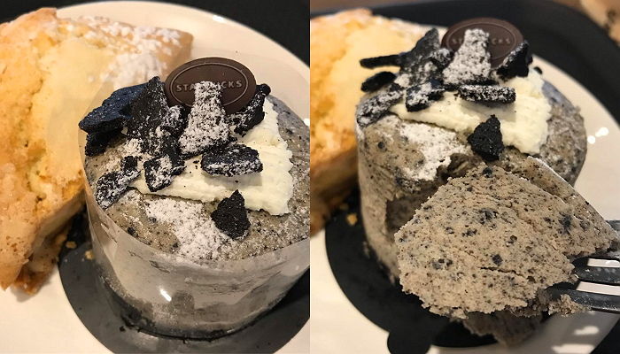 꾸덕달달한 치즈 필링 위에 오레오 쿠키 잔뜩 올라간 스벅 신상 ‘블랙쿠키치즈케이크’