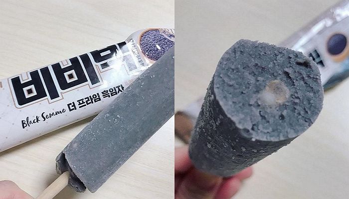 쫀득+고소한 ‘미니 찰떡’ 들어있는 비비빅 신상 ‘더 프라임 흑임자’ 아이스크림