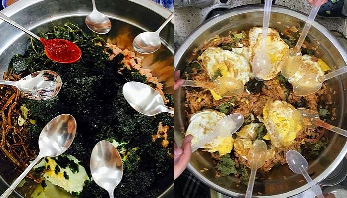 급식 맛없는 날 친구들끼리 재료 하나씩 가져와 해먹으면 핵꿀맛인 ‘대야 비빔밥’