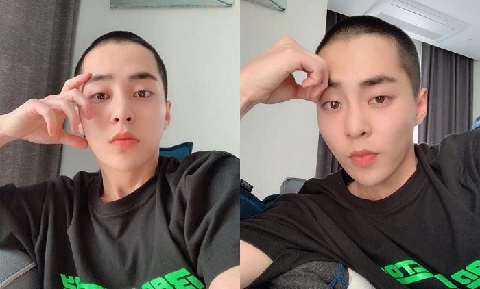 내일(7일) 입대 앞두고 짧게 깎은 ‘밤톨 머리’ 공개한 시우민