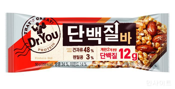 오리온 ‘닥터유 단백질바’, 출시 6주 만에 100만개 돌파