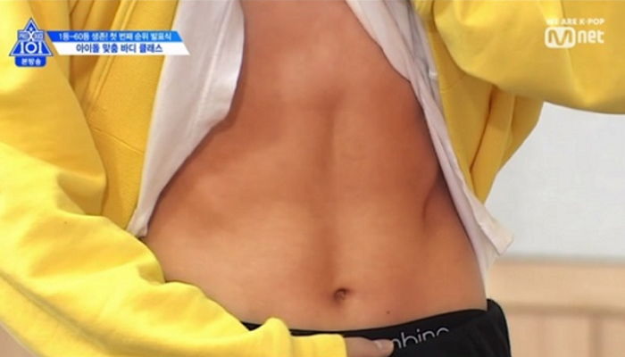 ‘프듀X’ 순위 발표식서 연습생 다 제치고 ‘1등’한 김요한의 섹시 복근