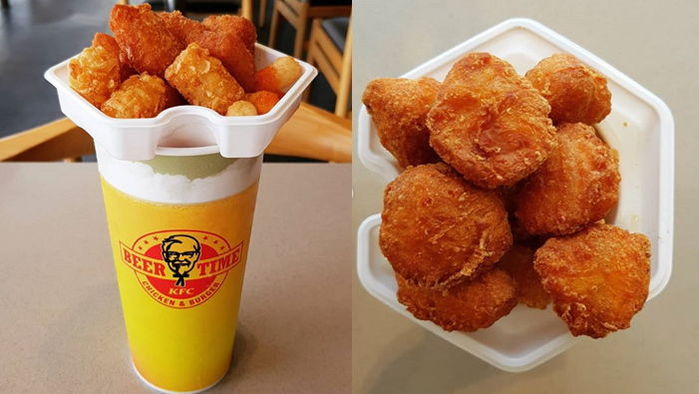 ‘치킨+핵시원 맥주’ 넘치게 꽂아줘 한강 가서 먹으면 꿀맛이라는 KFC 신상 ‘비어컵’