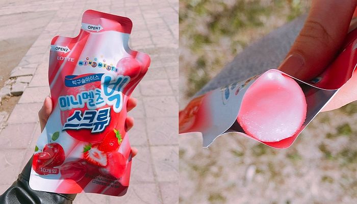 깨물면 상큼한 딸기+사과 과즙 팡팡 터지는 스크류바 맛 ‘왕 구슬 아이스크림’
