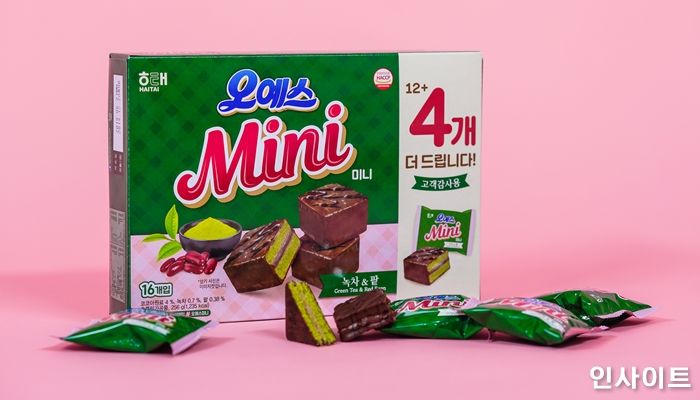 ‘녹차 시트+팥 크림’ 조합으로 달콤 쌉싸름 끝판왕 등극한 오예스 미니 ‘녹차&팥’