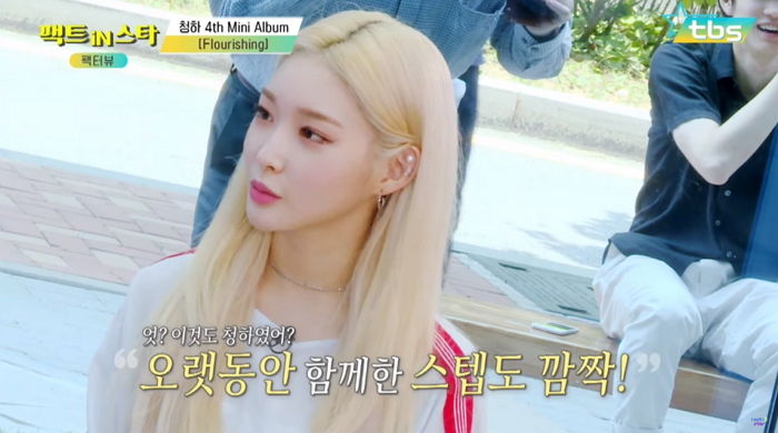 뽀얀 피부 돋보이는 ‘금발’로 염색하고 ‘라푼젤 미모’ 뽐낸 청하