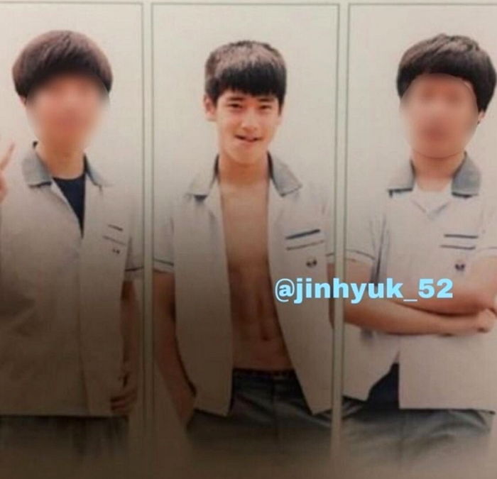 중학교 졸업사진서 ‘식스팩’ 공개하며 핵인싸 인증한 ‘엑스원’ 이한결