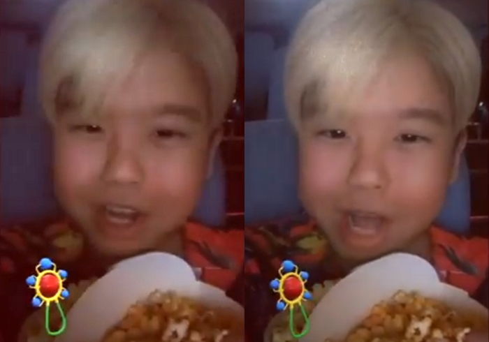“팝콘 같이 먹을 짜람!” ‘아기 필터’ 쓰고 애교 부리는 한요한