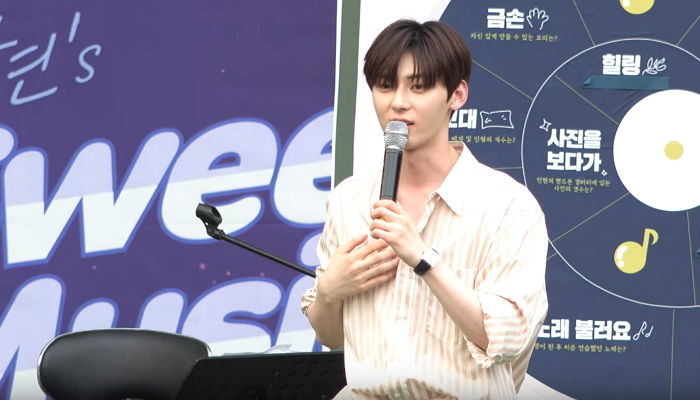 어제자 무료 버스킹 공연서 ‘아기 상어’ 춤추며 끼부린 ‘세젤귀’ 황민현