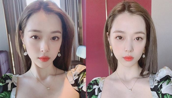 애쉬 브라운 염색하고 ‘청순 미모’ 뽐내며 리즈 찍은 설리
