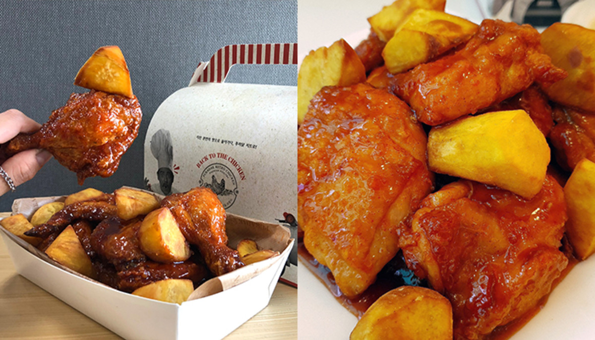 매콤달콤 양념에 고구마 토핑까지~ 천상의 단맵 완성시킨 푸라닭 ‘치트로 치킨’