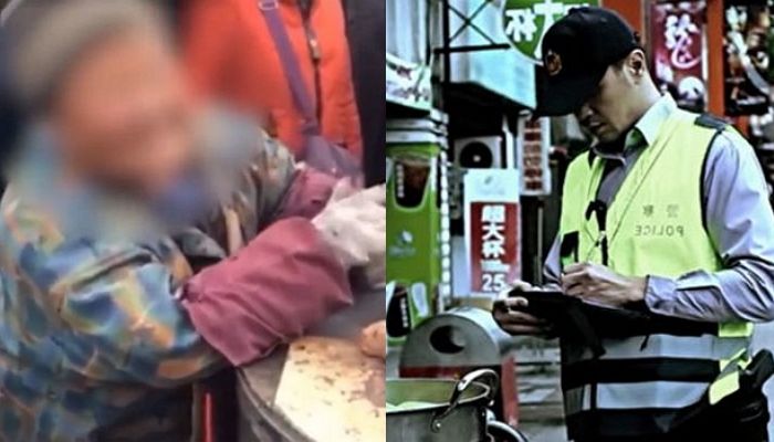 노점상 할머니에게 딱지 끊은 경찰관은 현금 7만 원을 건네고 돌아갔다