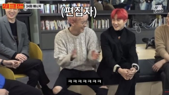 ‘워크맨’ 엑소 매니저 편에서 찬열 머리 위에만 ‘편집자’ 자막이 계속 뜬 이유 (영상)