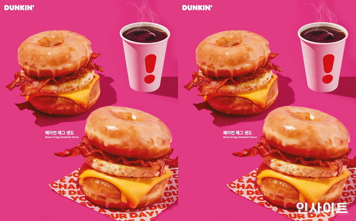 던킨, 글레이즈드 도넛 활용한 ‘베이컨 에그 샌도’ 신제품 출시
