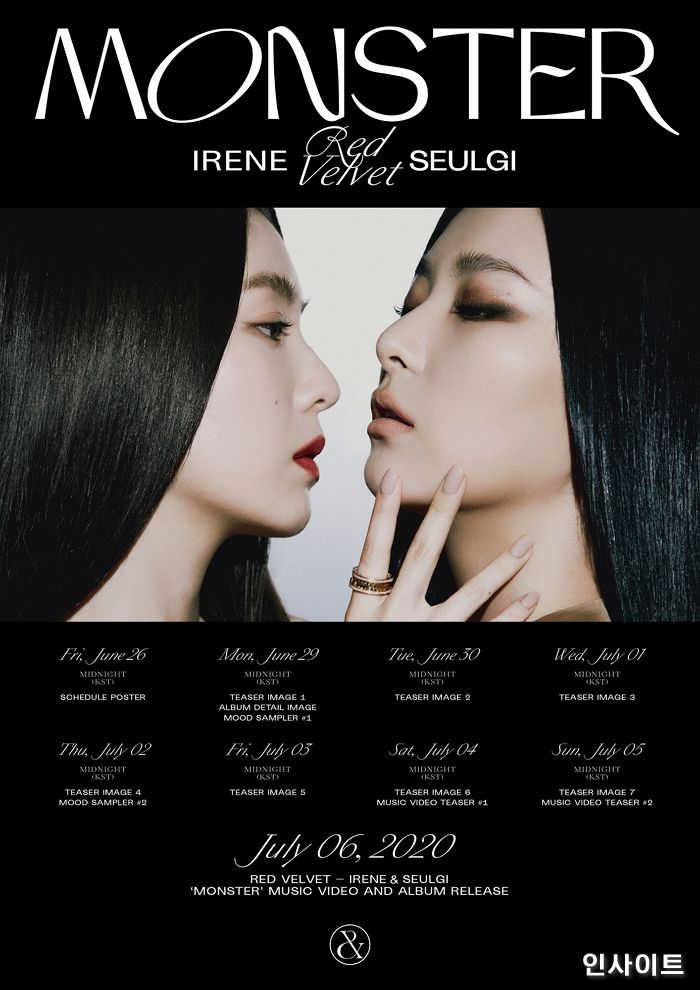 레드벨벳 아이린&슬기, 타이틀곡 ‘Monster’로 강렬한 변신 예고
