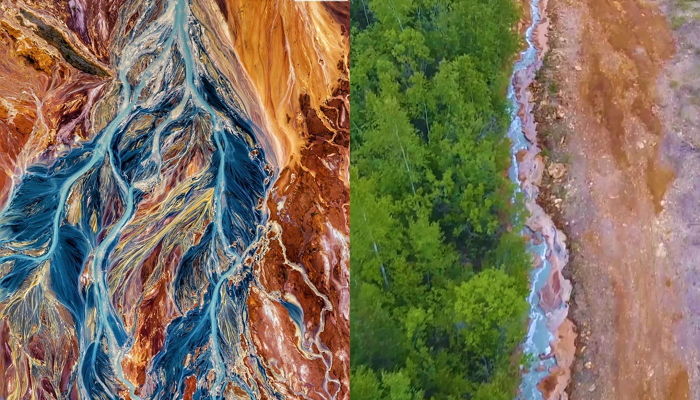 여행 블로거가 인스타에 공개한 황금빛으로 변해버린 강의 현재 사진