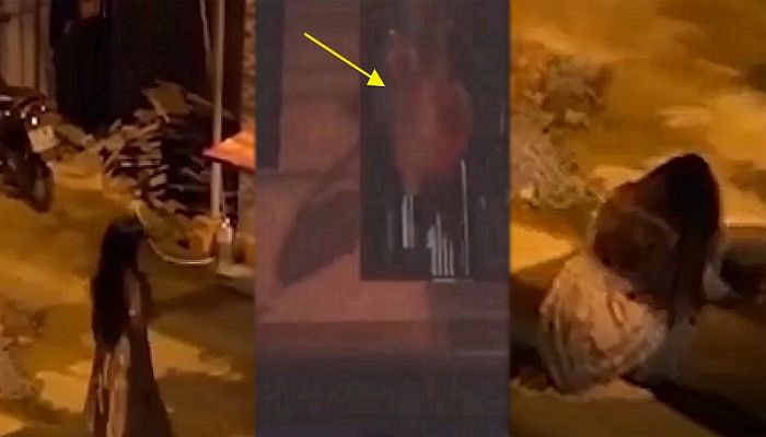 헤어진 전남친 집 앞에서 울며불며 매달리다 ‘물세례’ 맞고 주저앉아 엉엉 운 여성