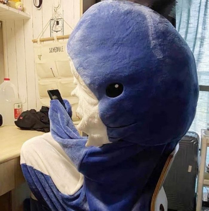 뱃속으로 들어가면 체감 온도 5도 올라가는 2m짜리 초대형 ‘상어 침낭’