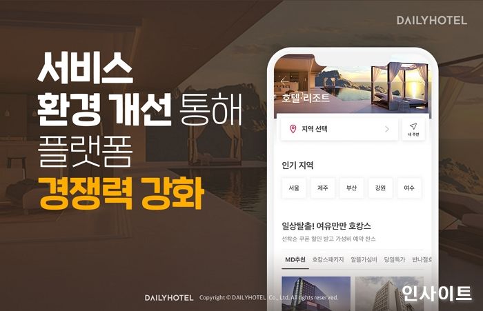 데일리호텔, 서비스 환경 개선 통해 플랫폼 경쟁력 강화
