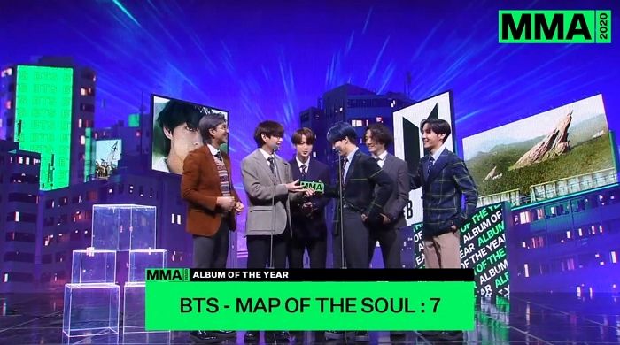 방탄소년단, ‘2020 MMA’서 ‘올해의 앨범상’ 대상 수상