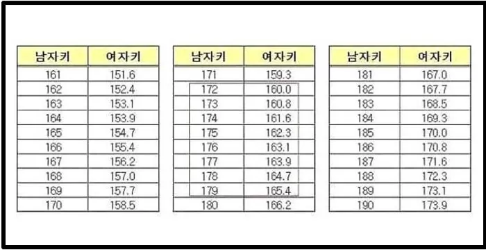 160Cm 여자는 172Cm 남자와 찰떡