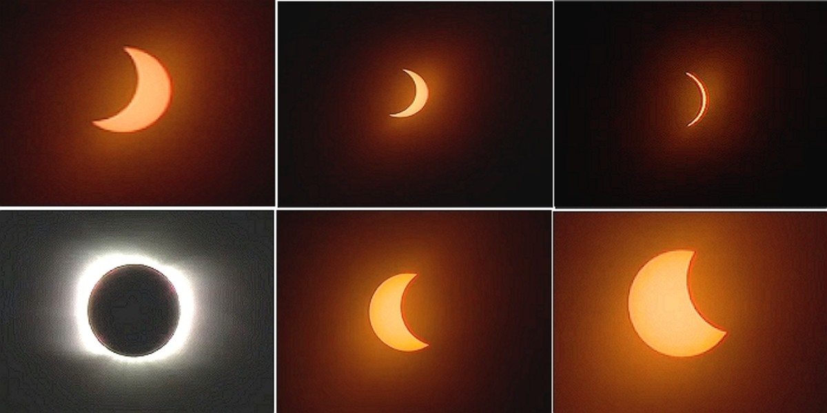 2020’Last Total Solar Eclipse’ scene where the moon completely covered the sun and exploded in broad daylight