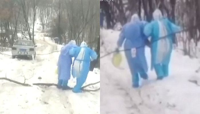 ‘폭설’ 내려 길 막히자 환자들 걱정돼 ‘빙판길’ 걸어 출근하는 의료진