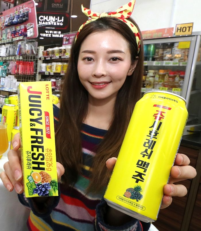 “씹지 말고 마시세요♥”···추억의 ‘껌 맛’ 제대로 구현해낸 ‘쥬시후레쉬 맥주’ 나왔다