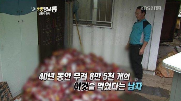 라면에 중독돼 40년 동안 하루도 안 빼먹고 삼시세끼 ‘너구리’만 먹은 아저씨