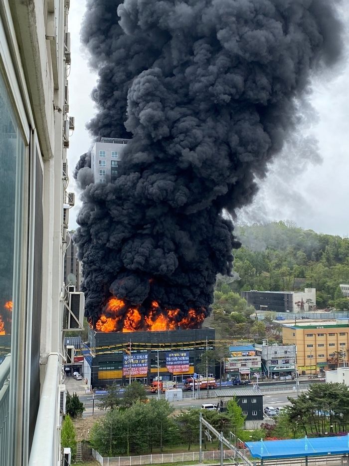 남양주 도농역 인근 오피스텔 공사 현장서 화재···‘대응 2단계 발령’