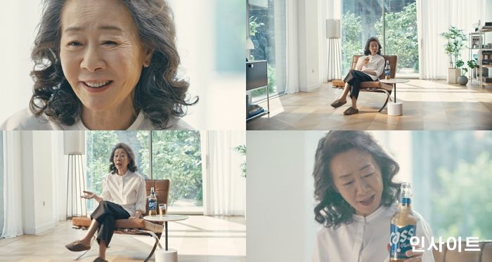 오비맥주, ‘투명병’ 카스 뮤즈로 솔직한 배우 윤여정 발탁