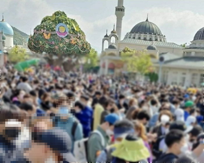 어린이날인 오늘(5일) 개장 전부터 시민들 몰려 ‘환장의 나라’된 에버랜드 현상황