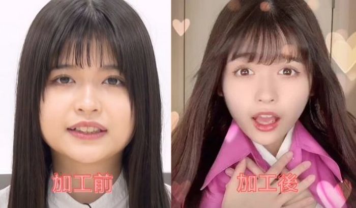 ‘남심 훔치기’로 일본서 틱톡 팔로워 1위 기록한 여성의 ‘노필터짤’ (전후 사진)