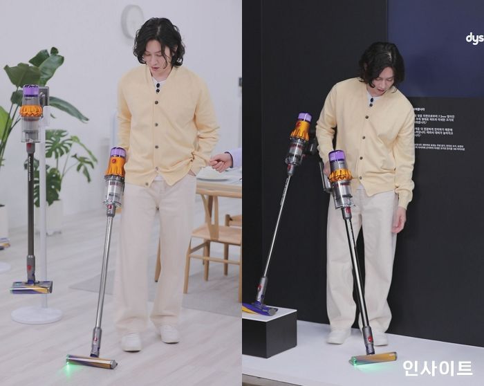 ‘깔끔왕’ 김희철, 다이슨 V15 디텍트로 청소하는 모습 공개