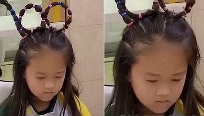 시험 100점 맞으라고 아빠가 땋아준 머리 보고 충격받아 나라 잃은 표정 지은 딸