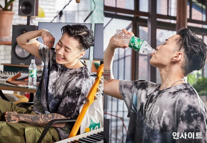 스프라이트, 모델 박재범의 ‘찐텐’ 터지는 광고 현장 비하인드 컷 공개