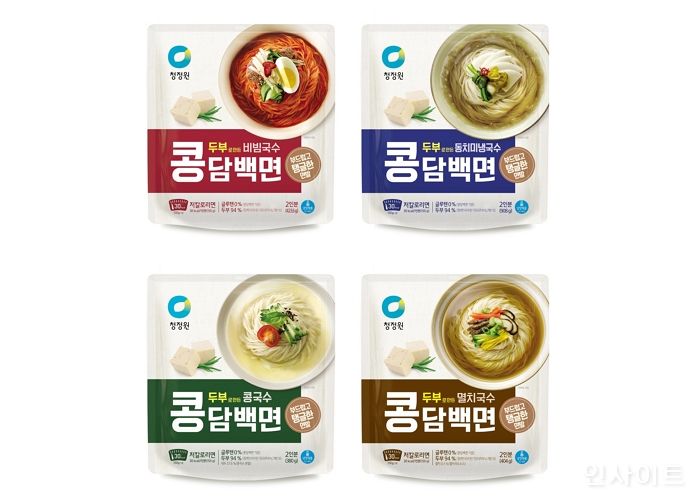 대상 청정원, ‘두부로 만든 콩담백면’ 4종 출시