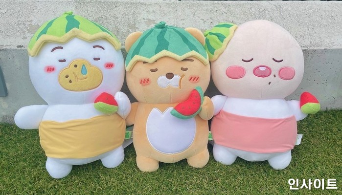여름 간식 수박 들고 낮잠 자는 깜찍 비주얼로 ‘귀염 팡팡’ 터지는 카카오 신상 인형