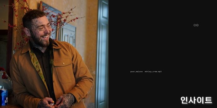 미국 최고의 팝스타 포스트 말론, 9일 새 싱글 ‘Motley Crew’ 공개