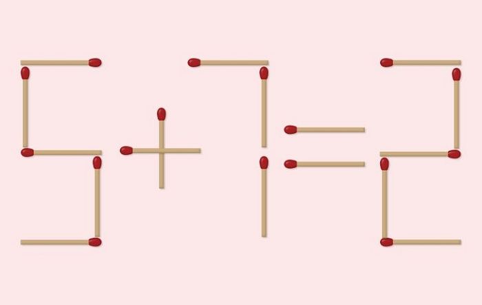 “성냥개비 딱 하나만 움직여 아래 ‘등식’을 완성해주세요”