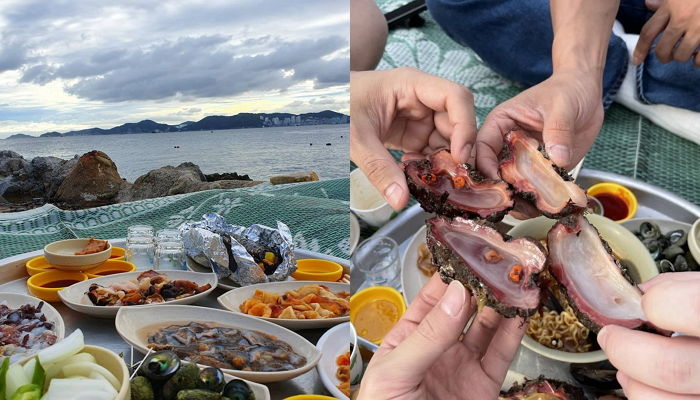 부산 해녀가 직접 잡은 자연산 해산물 안주에 낮술 마시기 좋은 ‘오션뷰’ 맛집